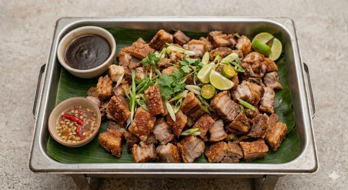 Crispy Lechon Kawali, a Filipino catering favorite